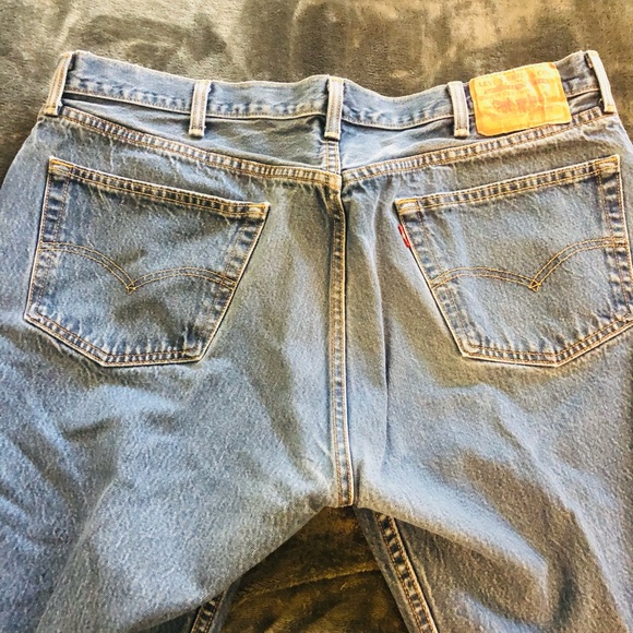 Levi 501 Original Shrink to fit Blue Jeans Bundle  of (5) 42x36 - Picture 2 of 12